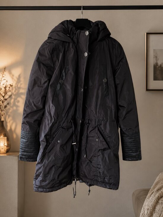 Rocawear Jackets & Blazers - Rocawear Classic Black Hooded Parka Jacket Women's Medium M Winter Coat